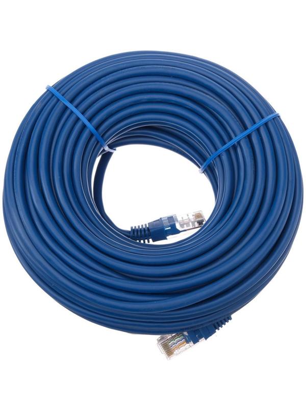 Патч-корд Gembird PP12e-20M/B, UTP 5е кат., RJ-45(m)-RJ-45(m), 20 м, синий