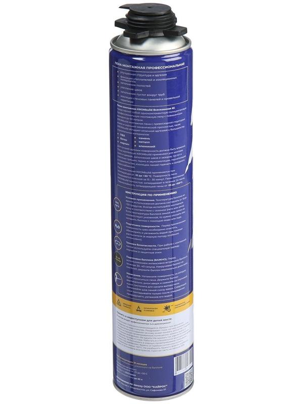 Пена монтажная KRONbuild ONE 65, всесезонная, 850 мл