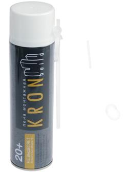 Пена монтажная KRONbuild 20+, адаптерная, всесезонная, 500 мл