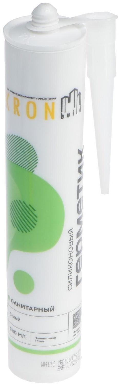 Герметик KRONbuild, силиконовый, санитарный, белый, 280 мл