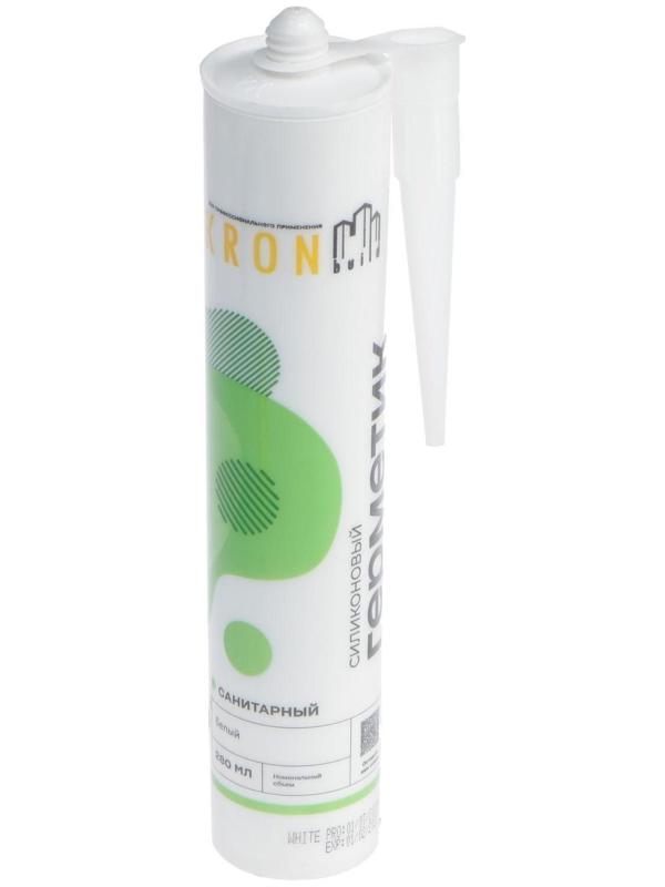 Герметик KRONbuild, силиконовый, санитарный, белый, 280 мл