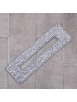 Насадка для плоской швабры с вертикальным отжимом, 38×12 см, ммикрофибра, цвет серый