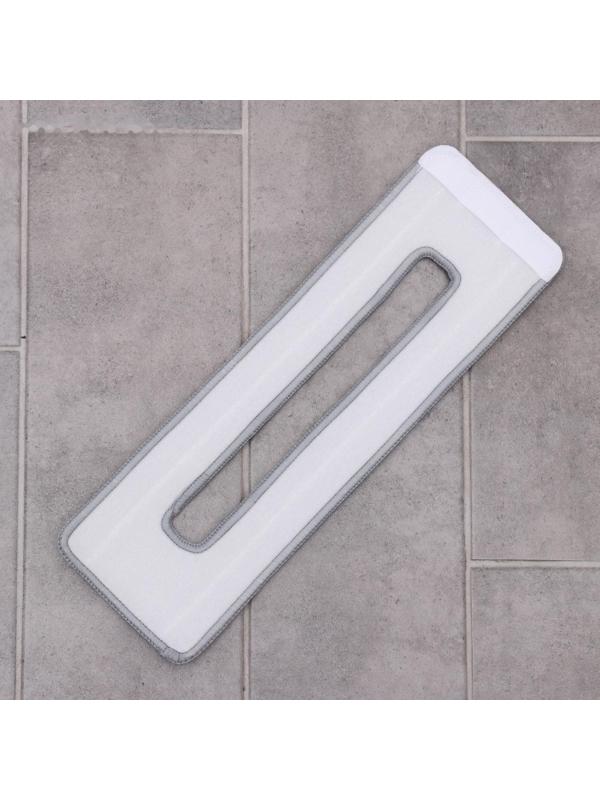 Насадка для плоской швабры с вертикальным отжимом, 38×12 см, ммикрофибра, цвет серый