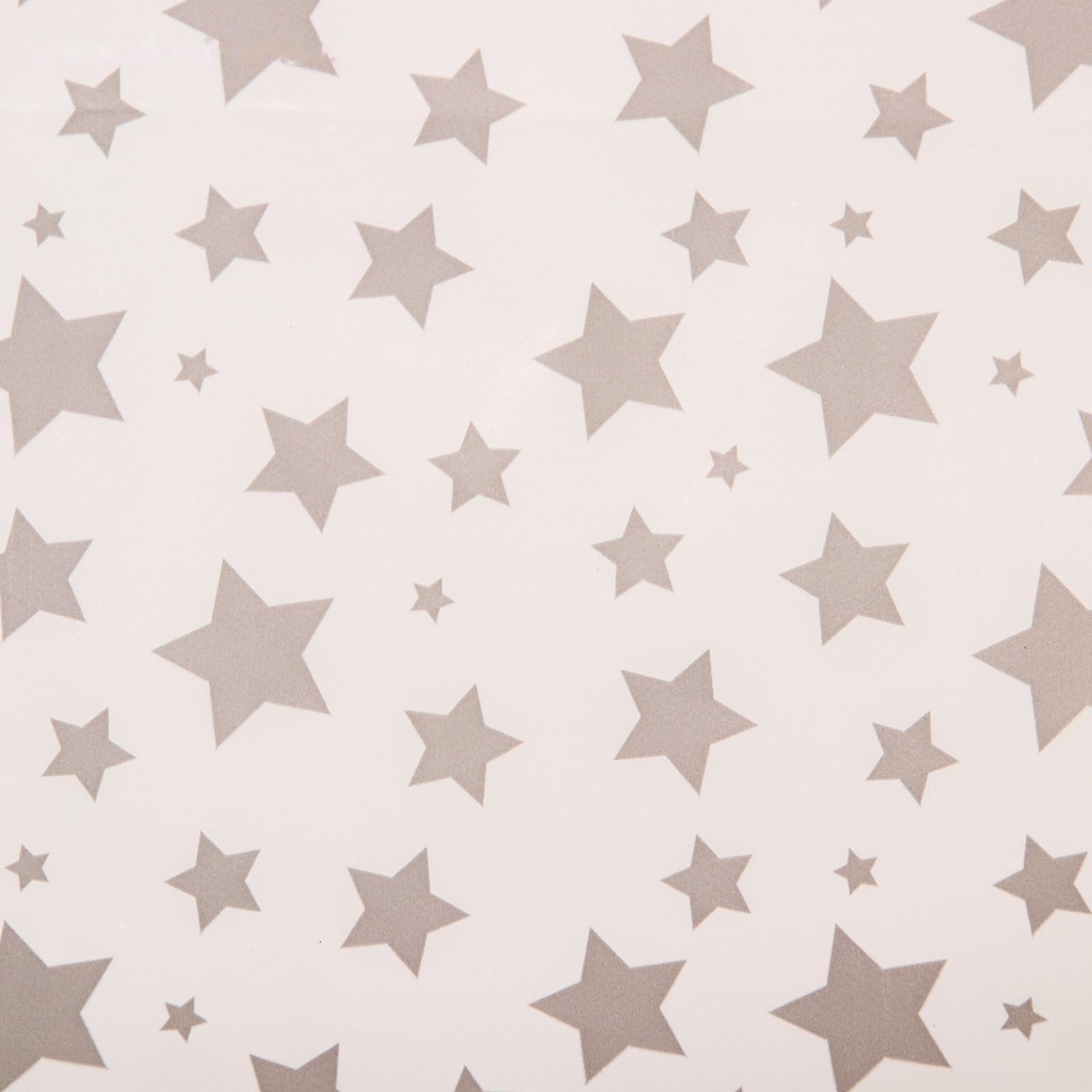 Клеёнка-наматрасник с резинками-держателями, с рисунком «Серые звезды»