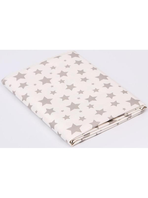 Клеёнка-наматрасник с резинками-держателями, с рисунком «Серые звезды»