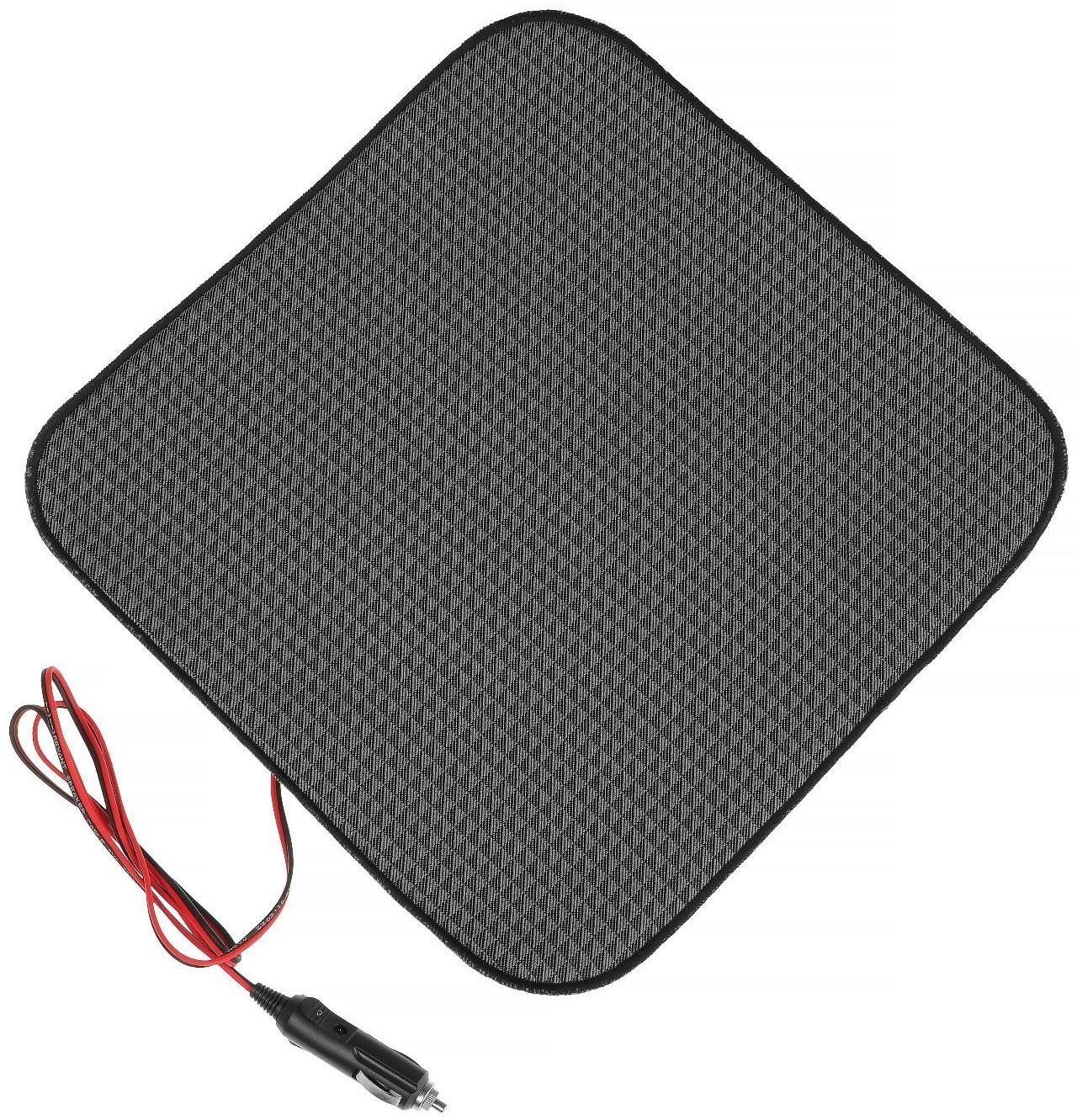 Подогрев сидений Cartage, без спинки, без регулятора, 12 В, 30 Вт, 38х38 см, греющий жгут - нити MicroHEAT