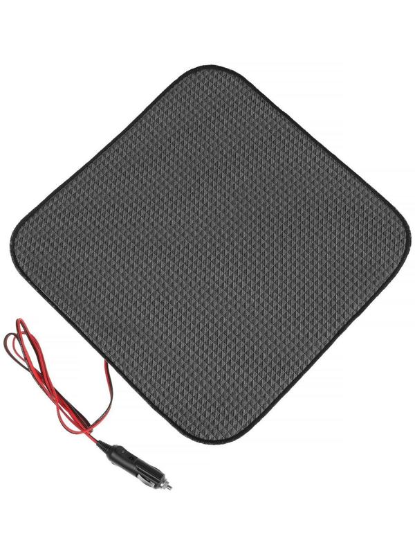 Подогрев сидений Cartage, без спинки, без регулятора, 12 В, 30 Вт, 38х38 см, греющий жгут - нити MicroHEAT