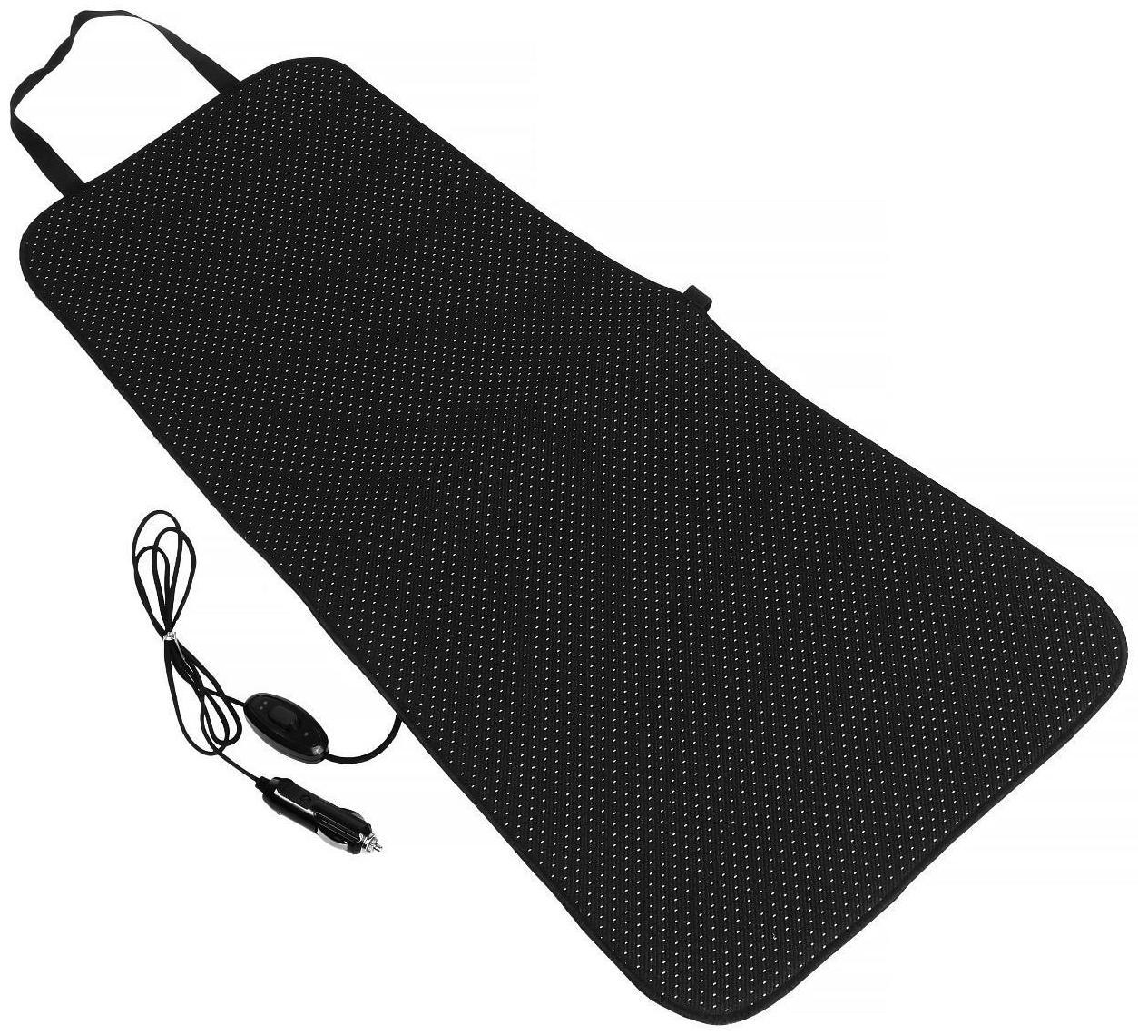 Подогрев сидений Cartage, со спинкой, без регулятора, 12 В, 50 Вт, 40х80 см, греющий жгут - нити MicroHEAT