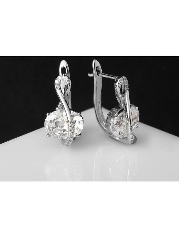 Серьги со стразами 