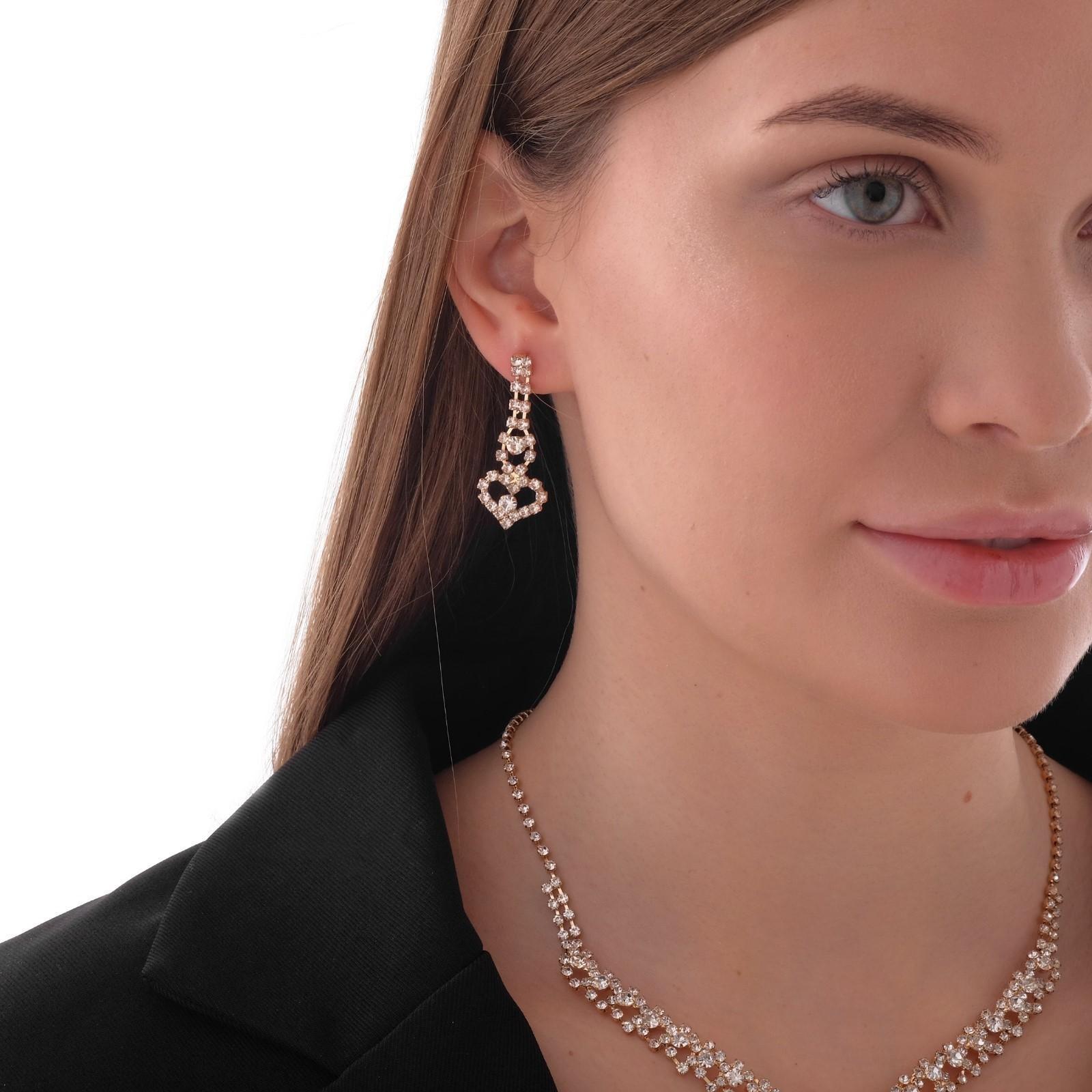 Набор 2 предмета: серьги, колье 