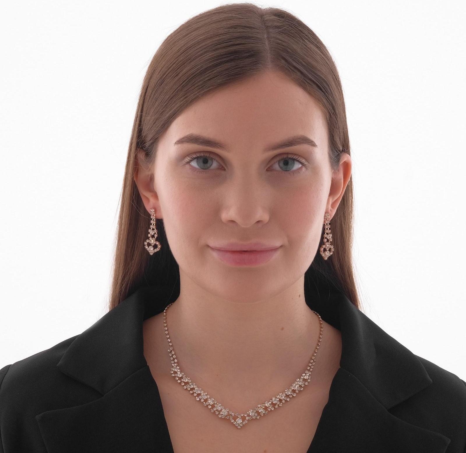 Набор 2 предмета: серьги, колье 