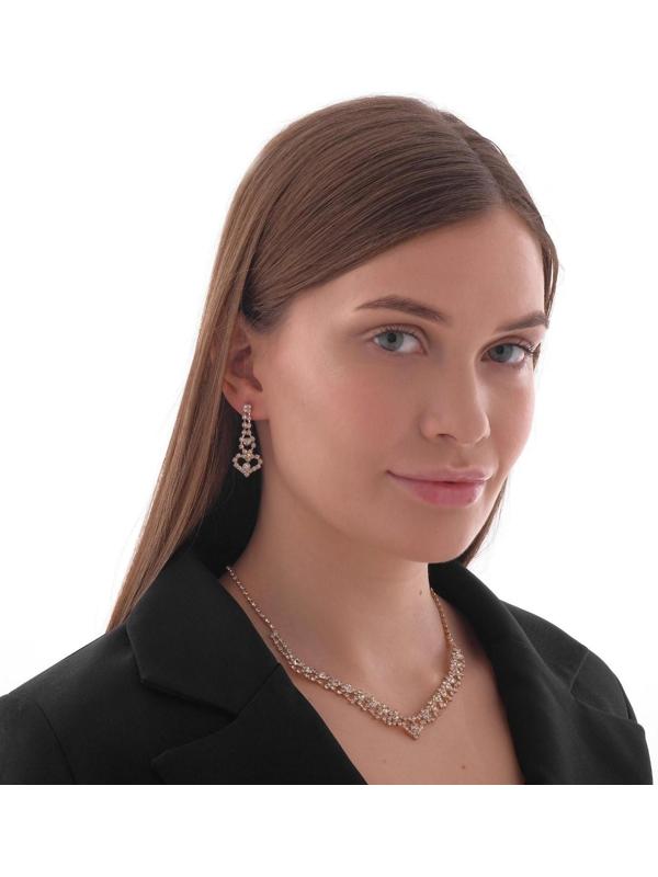 Набор 2 предмета: серьги, колье 