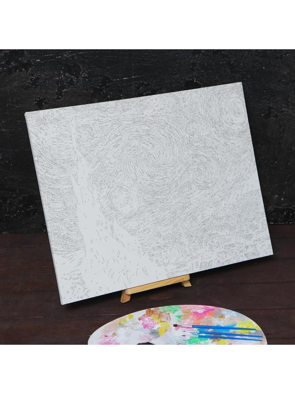 Картина по номерам на холсте с подрамником «Звёздная ночь» Винсент ван Гог 40х50 см