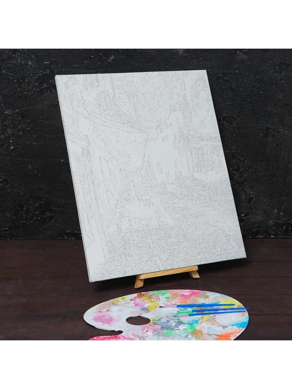 Картина по номерам на холсте с подрамником «Ночная терраса кафе» Винсент ван Гог 40х50 см