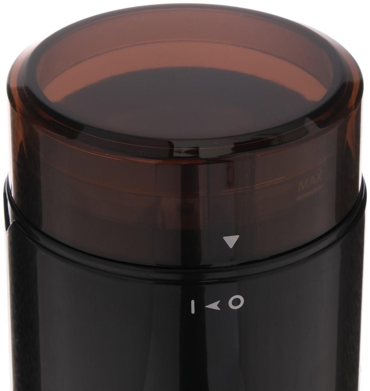 Кофемолка Centek CT-1351 Black, электрическая, 200 Вт, 100 г, съёмный стакан, чёрная