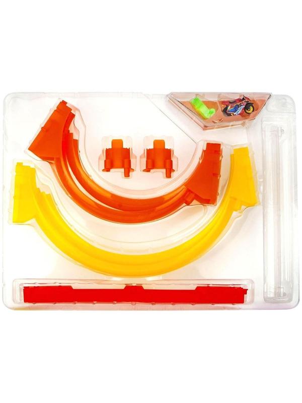 Игровой набор «Мотофристайл инерционный мотобайк» 8 деталей трека, 1 аксессуар для трюков