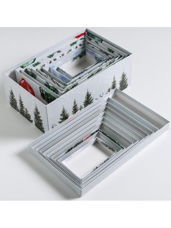 Набор подарочных коробок 10 в 1 «Акварельный», 12 × 7 × 4 - 32.5 × 20 × 12.5 см