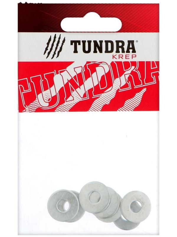 Шайба увеличенная ТУНДРА krep, DIN9021, М6, цинк, 8 шт.