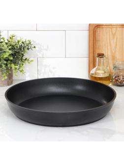 Сковорода, d=34 см, без ручек, антипригарное покрытие, цвет чёрный