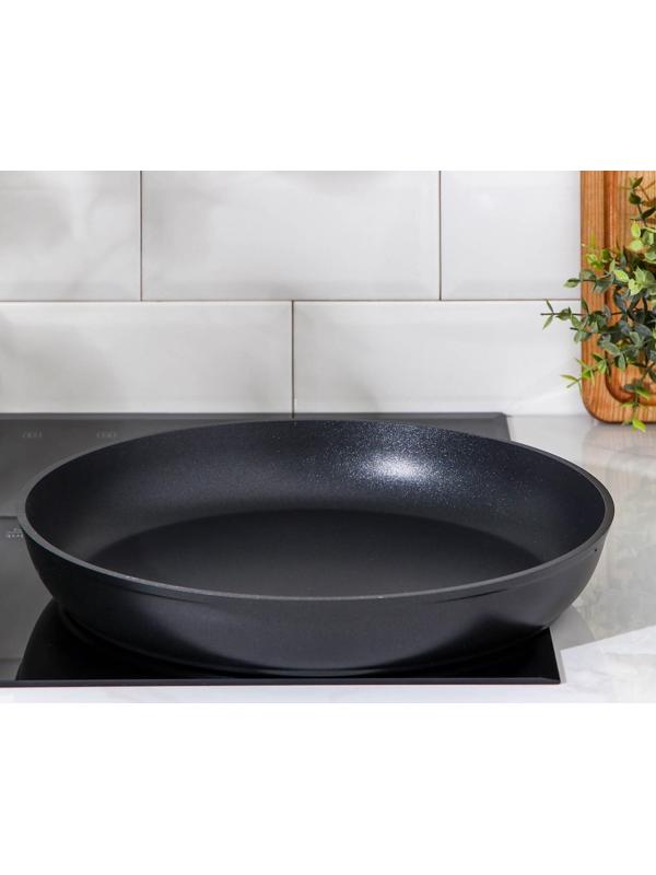 Сковорода, d=34 см, без ручек, антипригарное покрытие, цвет чёрный