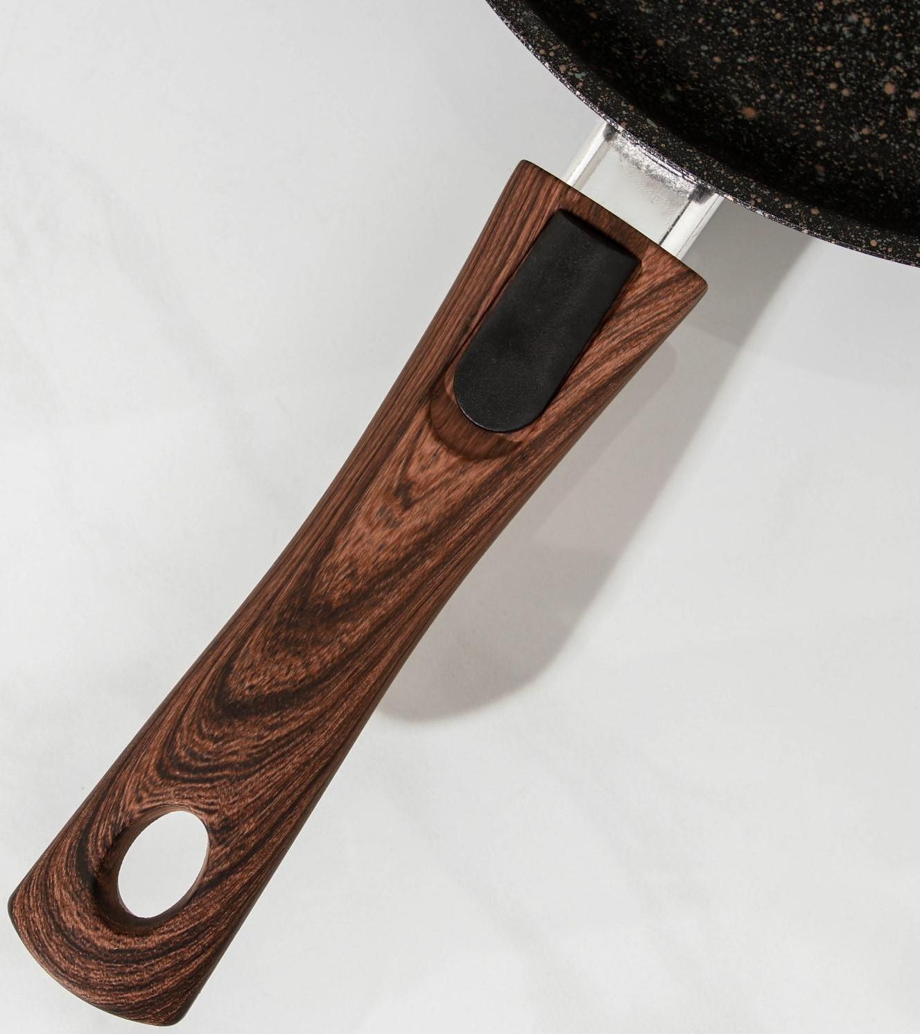 Сковорода Granit ultra original, d=28 см, съёмная ручка, антипригарное покрытие, цвет чёрный