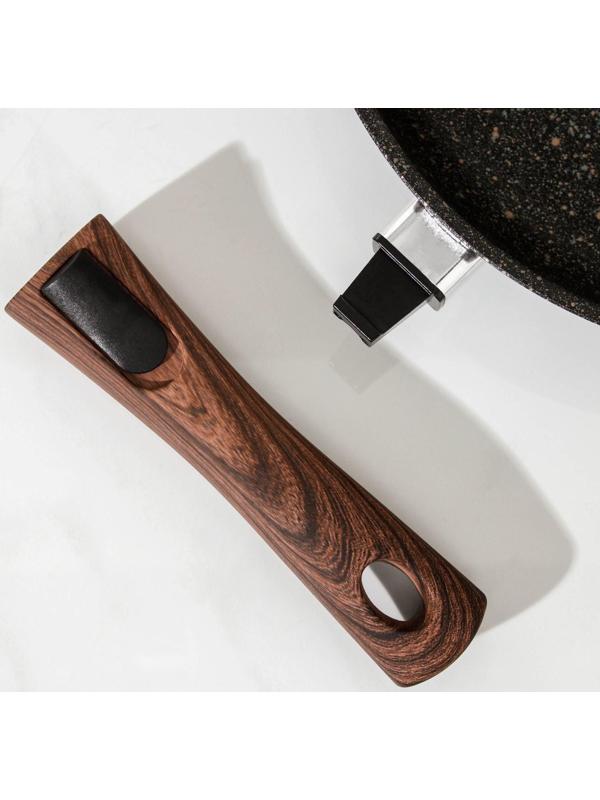 Сковорода Granit ultra original, d=28 см, съёмная ручка, антипригарное покрытие, цвет чёрный