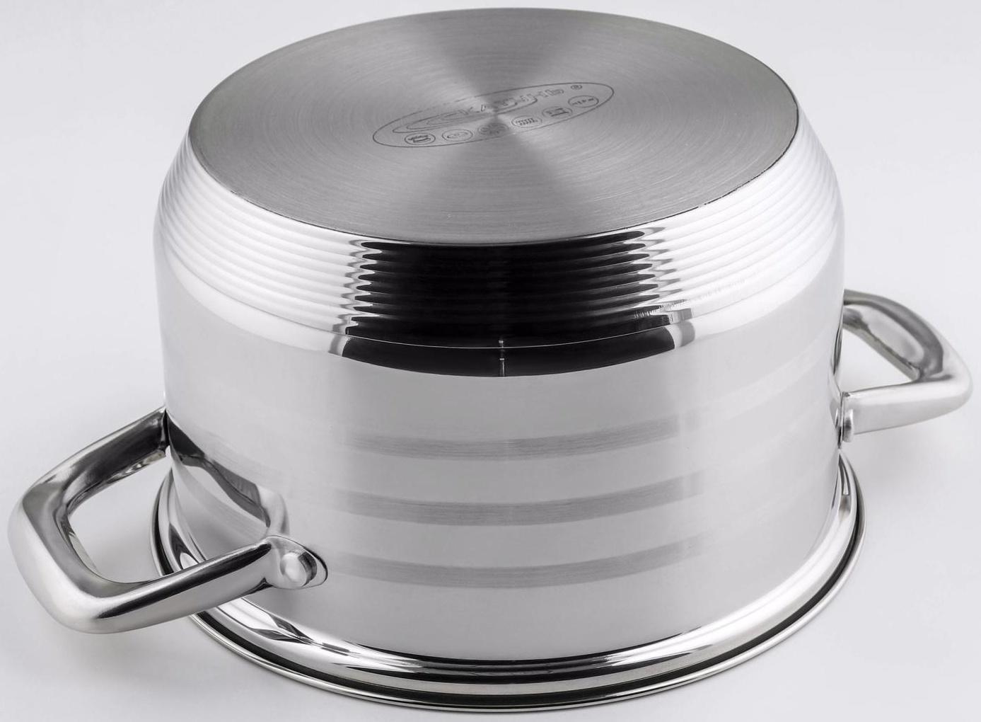 Кастрюля «Элис», 3,5 л, d=20 см, стеклянная крышка, капсульное дно