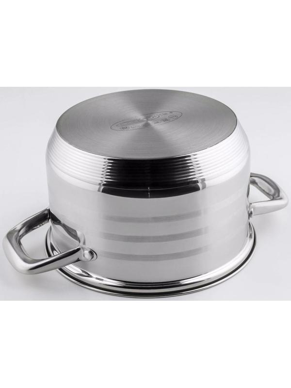 Кастрюля «Элис», 3,5 л, d=20 см, стеклянная крышка, капсульное дно