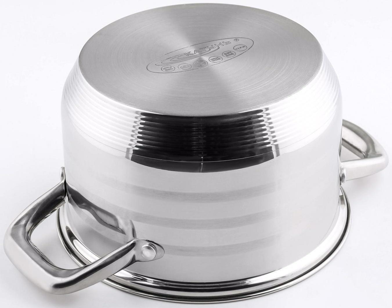 Кастрюля «Элис», 2,5 л, d=18 см, капсульное дно, стеклянная крышка