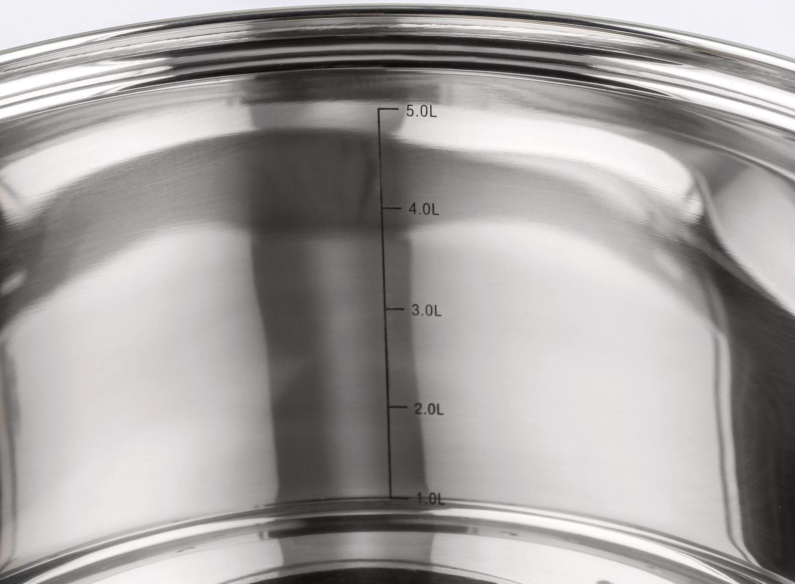 Кастрюля «Элис», 5,5 л, d=24 см, стеклянная крышка, капсульное дно