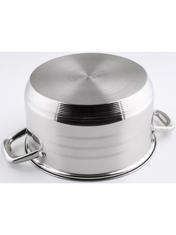 Кастрюля «Элис», 5,5 л, d=24 см, стеклянная крышка, капсульное дно