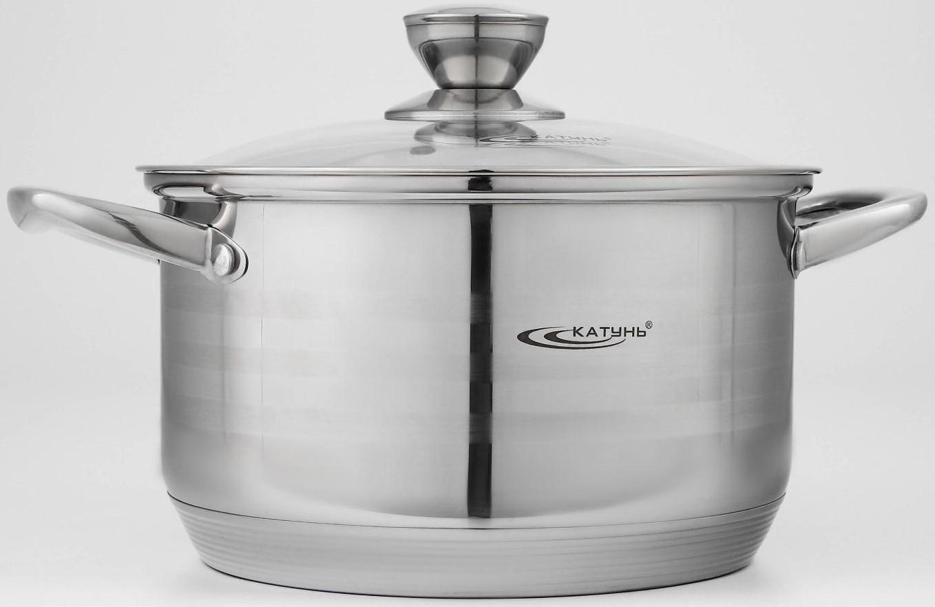 Кастрюля «Элис», 4,5 л, d=22 см, капсульное дно, стеклянная крышка