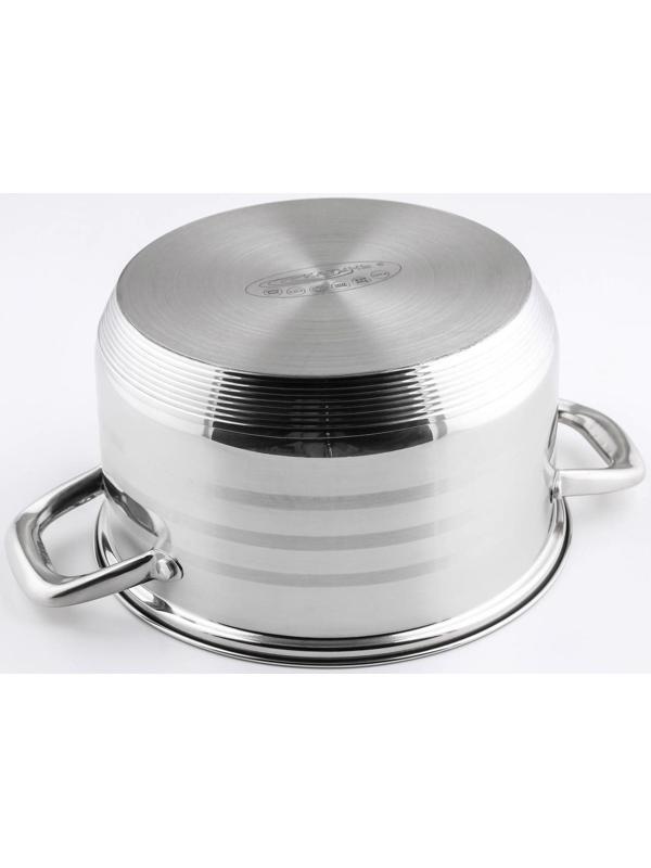 Кастрюля «Элис», 4,5 л, d=22 см, капсульное дно, стеклянная крышка