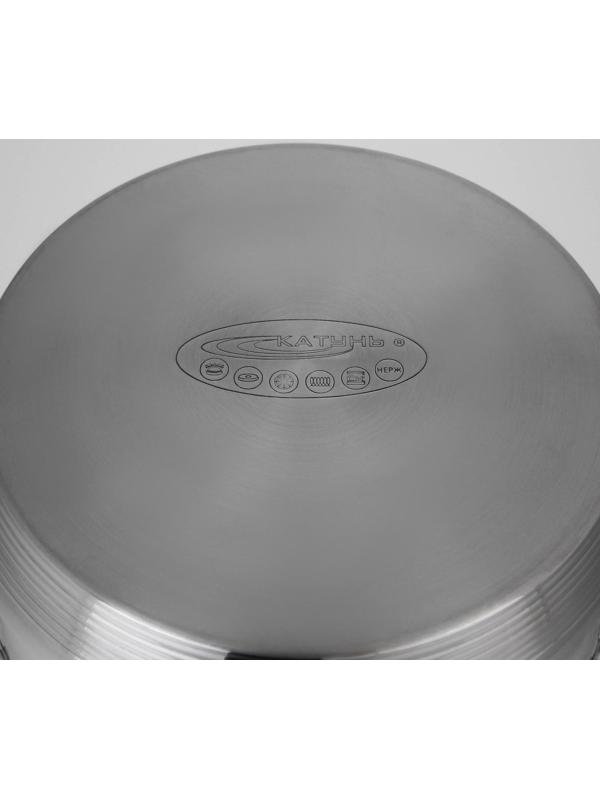 Кастрюля «Элис», 4,5 л, d=22 см, капсульное дно, стеклянная крышка