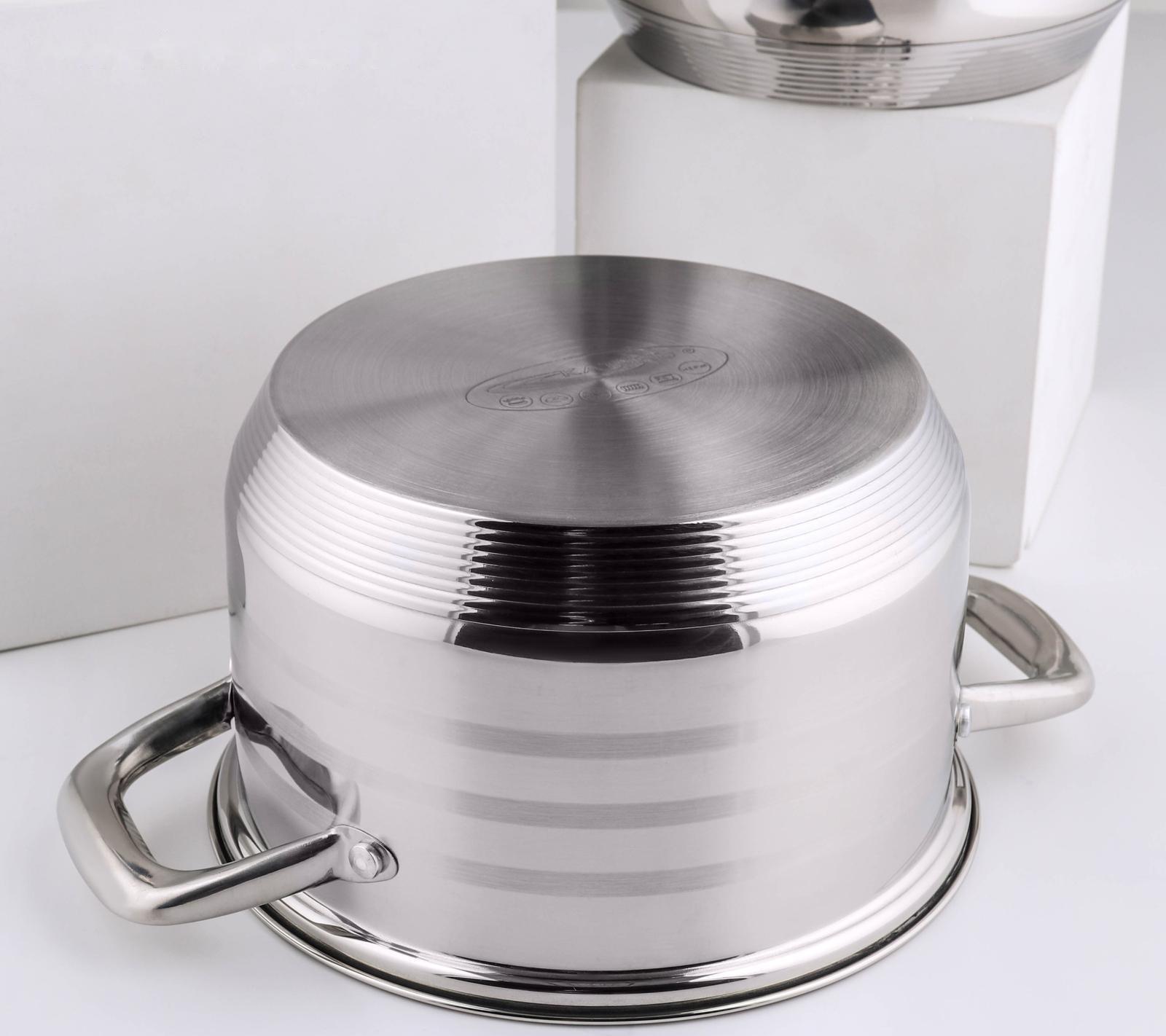 Набор кастрюль «Элис», 3 предмета: 1,8 л, 2,5 л, 3,5 л, крышки