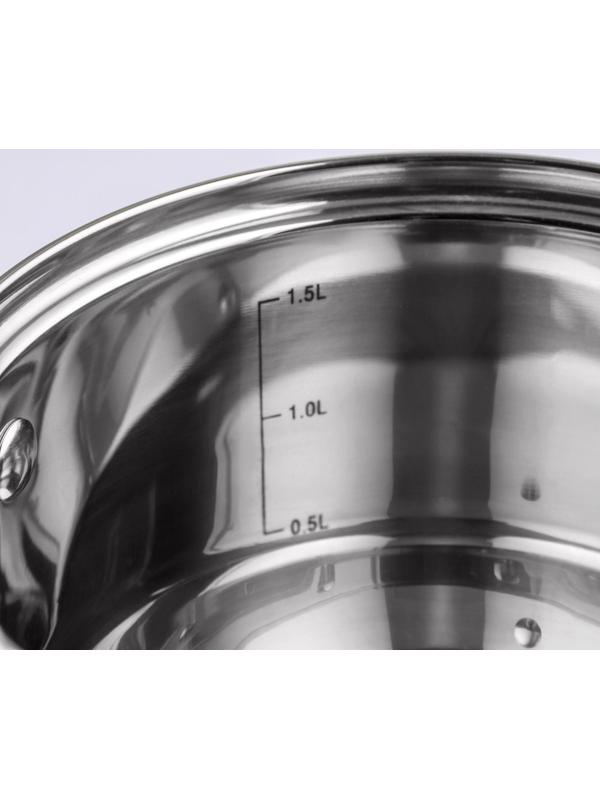 Набор кастрюль «Элис», 3 предмета: 1,8 л, 2,5 л, 3,5 л, крышки