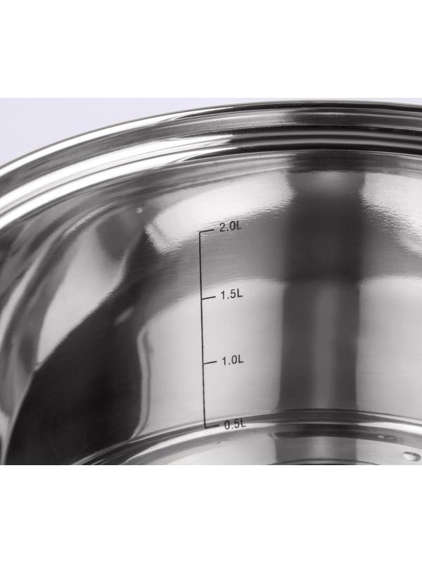 Набор кастрюль «Элис», 3 предмета: 1,8 л, 2,5 л, 3,5 л, крышки