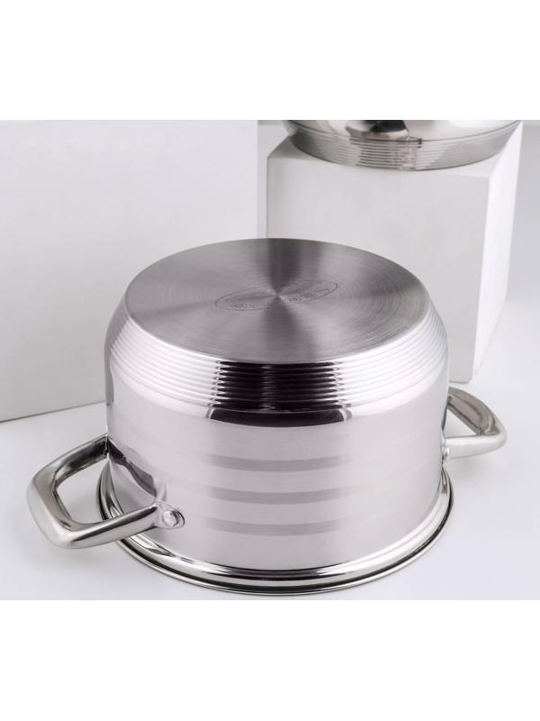 Набор кастрюль «Элис», 3 предмета: 1,8 л, 2,5 л, 3,5 л, крышки