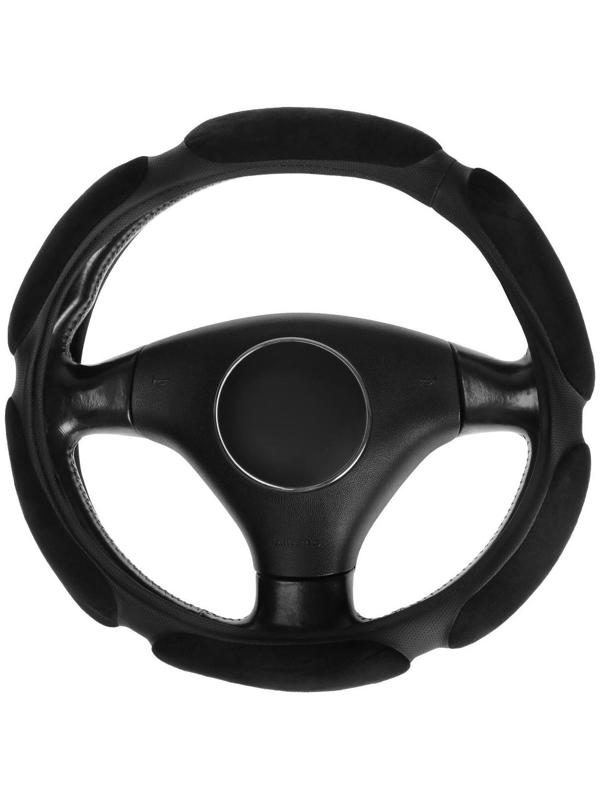 Оплетка TORSO, велюр, анатомическая, размер 38 см, черный