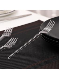 Вилка одноразовая «Премиум», 16,5 см, цвет прозрачный