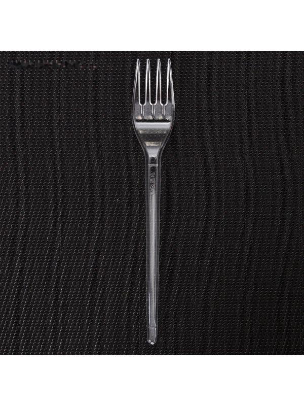 Вилка одноразовая «Премиум», 16,5 см, цвет прозрачный