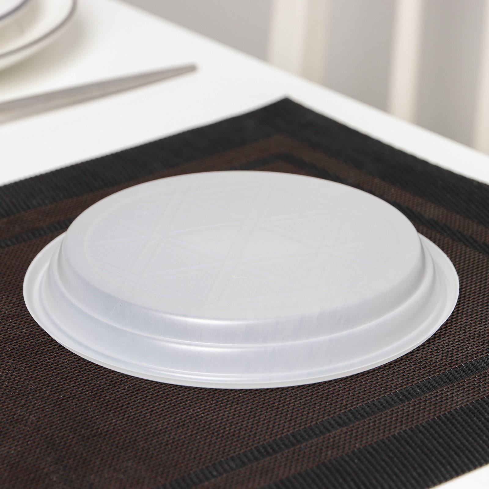 Тарелка одноразовая десертная, d=16,5 см, цвет белый