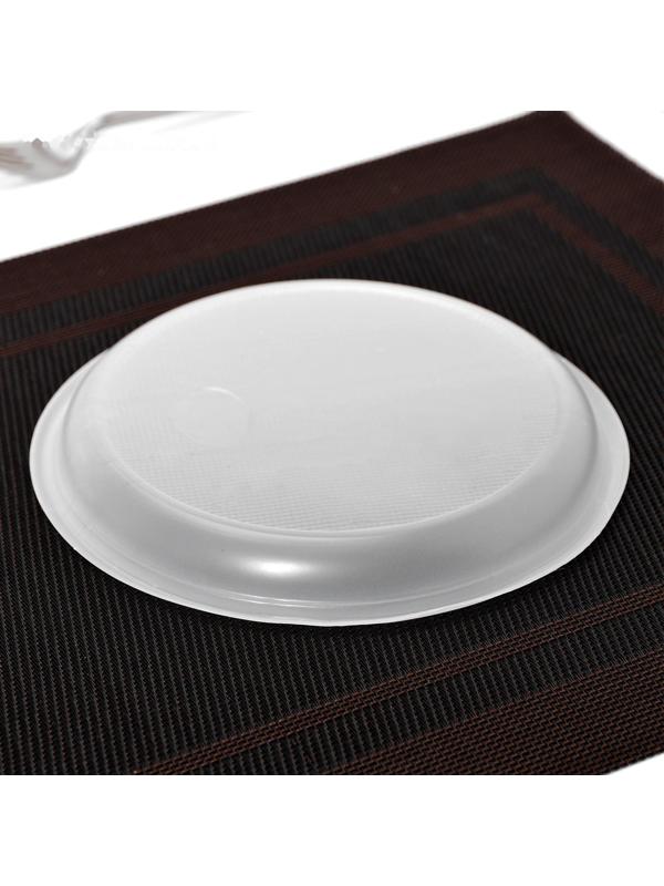 Тарелка одноразовая десертная, d=16,5 см, цвет белый