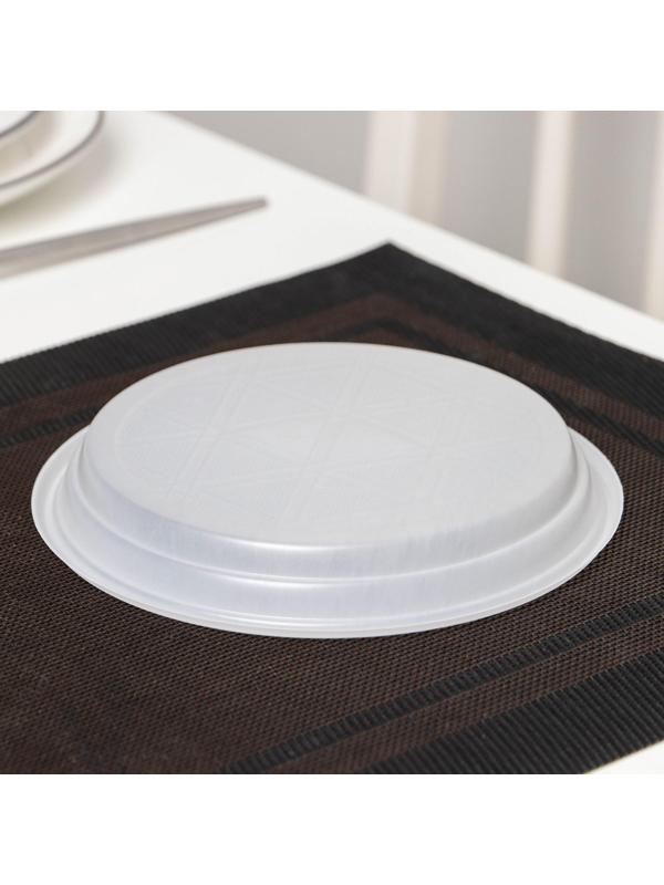 Тарелка одноразовая десертная, d=16,5 см, цвет белый