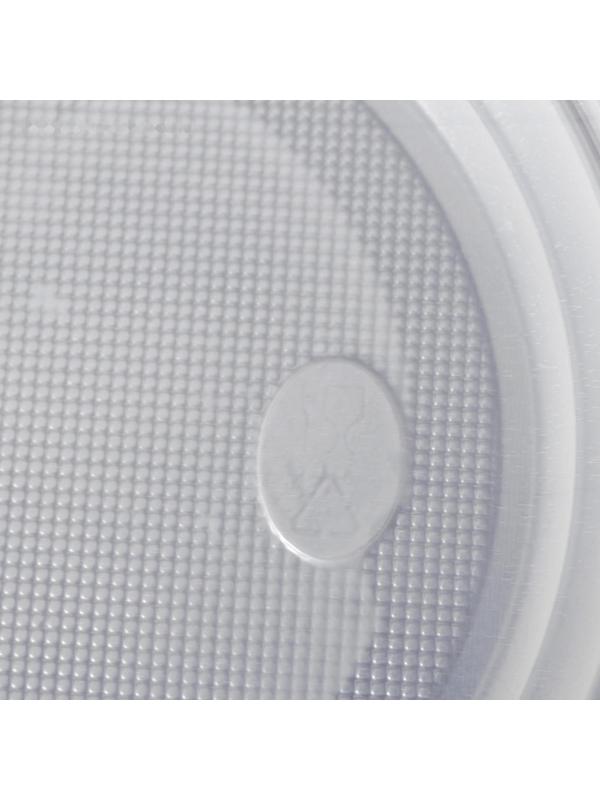 Тарелка одноразовая столовая, d=20,5 см, цвет белый