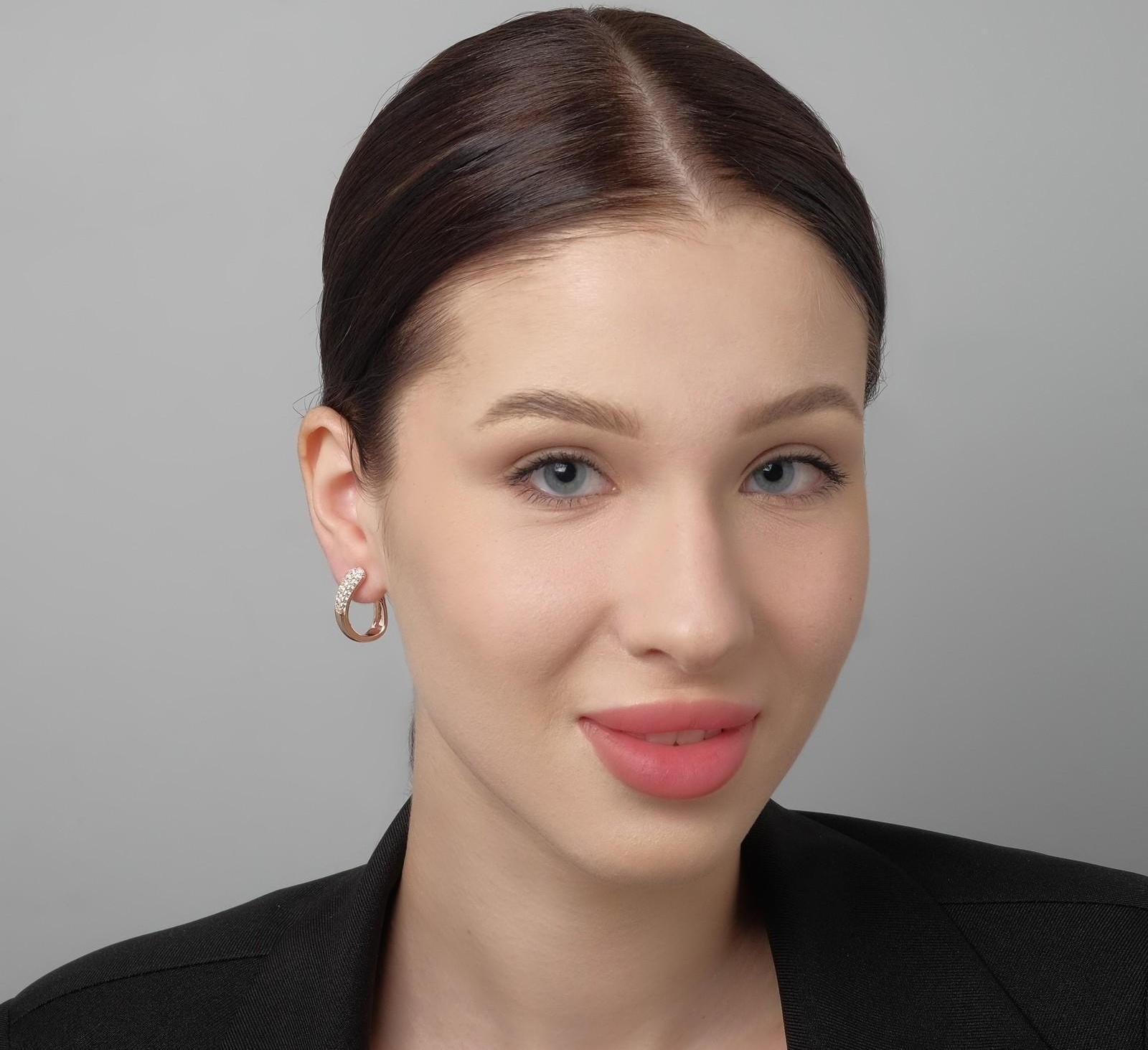 Серьги со стразами 