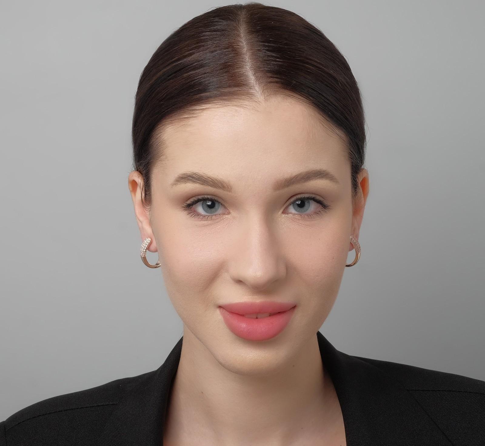 Серьги со стразами 