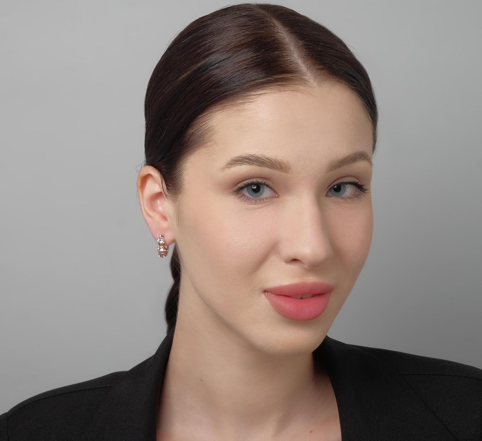 Серьги со стразами 