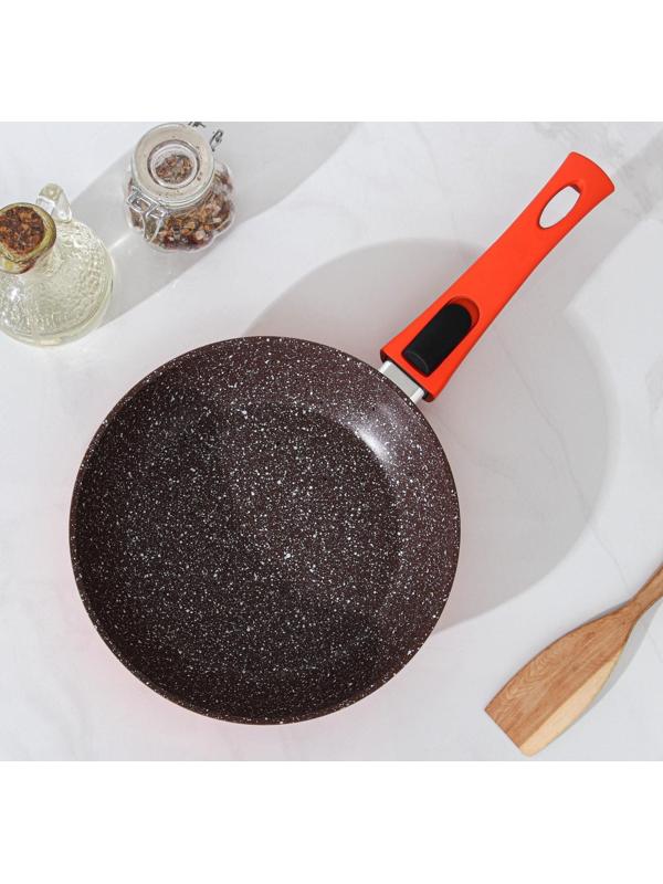 Сковорода кованая Magistro Terra, d=20 см, съёмная ручка, индукция, антипригарное покрытие, цвет оранжевый