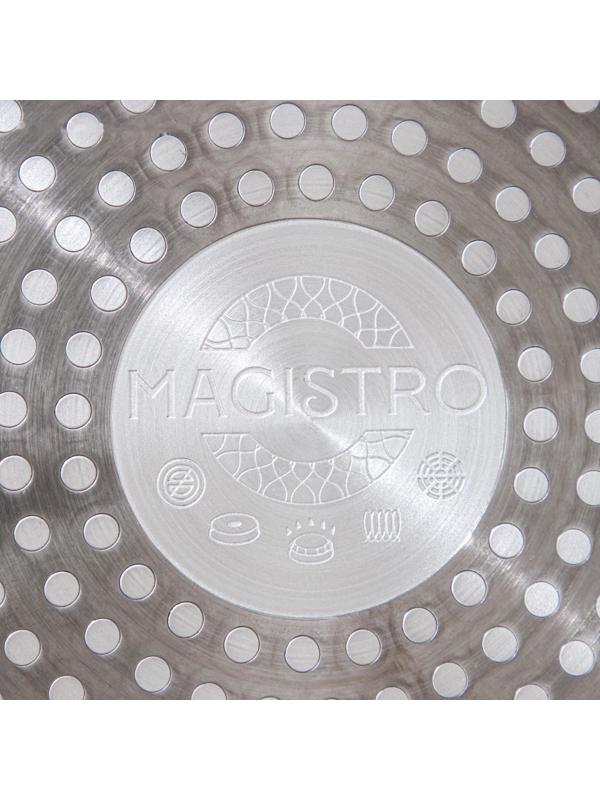 Сковорода кованая Magistro Terra, d=20 см, съёмная ручка, индукция, антипригарное покрытие, цвет оранжевый